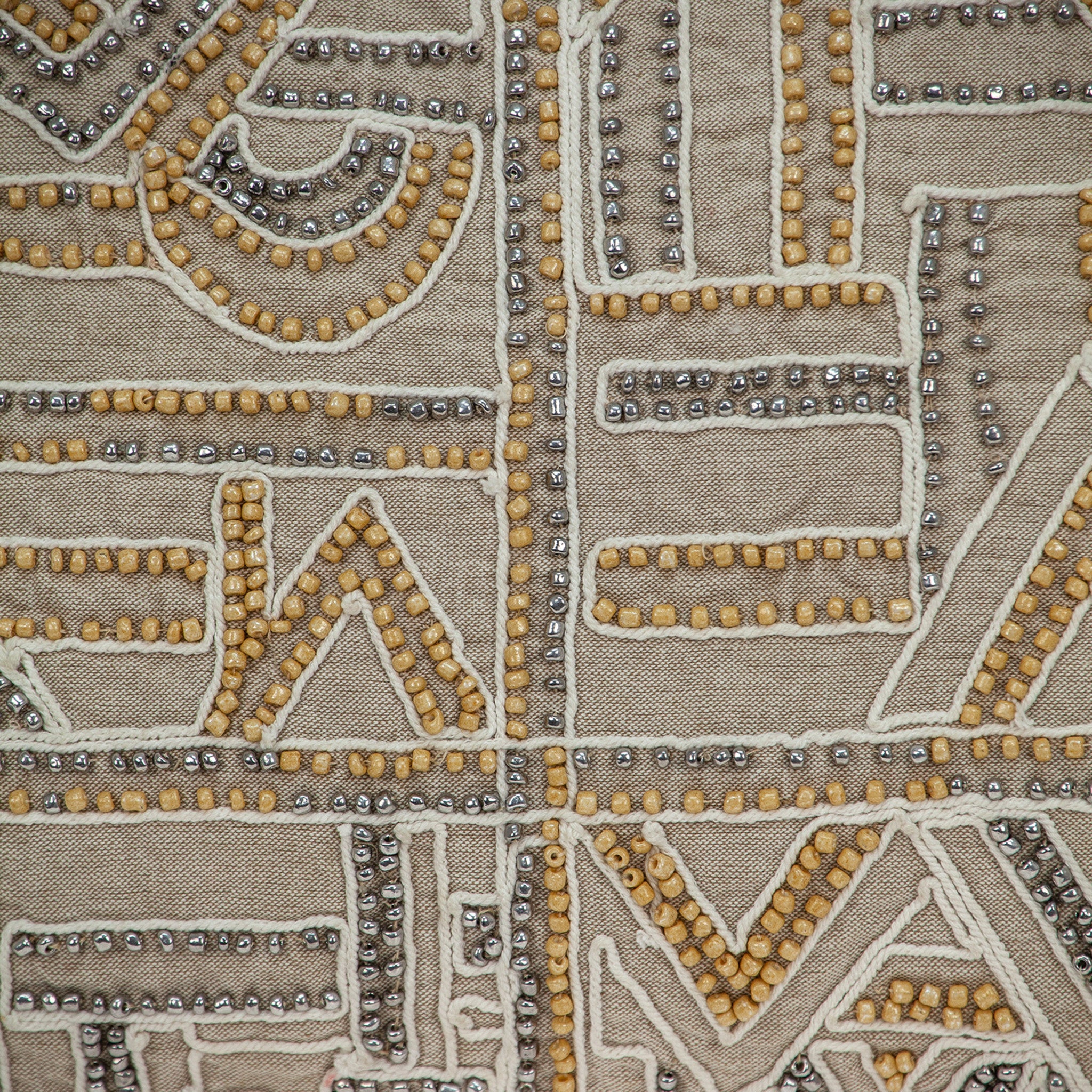 14 X 20 Beige Zippered 100% Cotton Throw Pillow