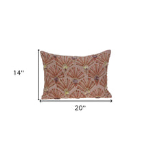 14 X 20 Pink Zippered 100% Cotton Throw Pillow