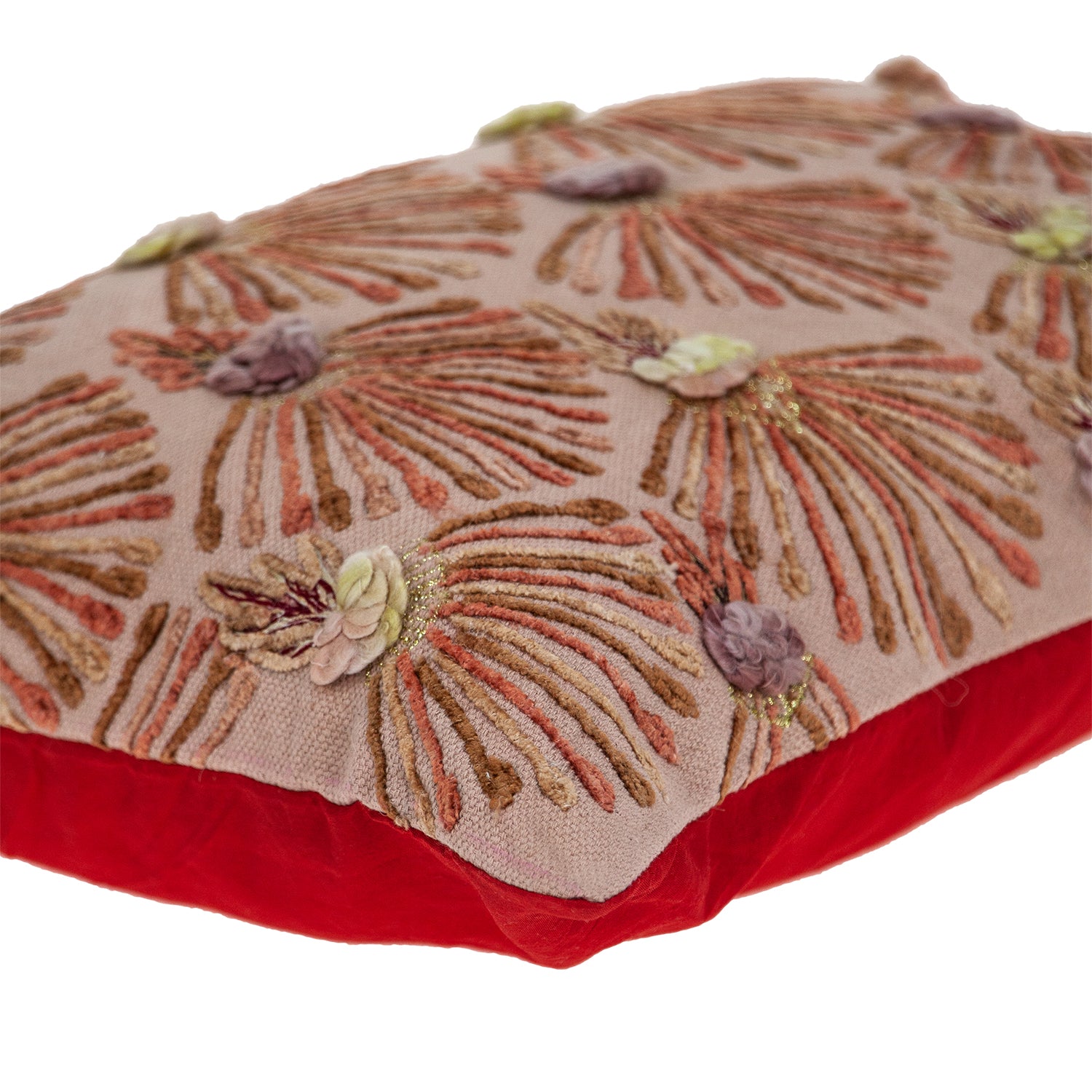 14 X 20 Pink Zippered 100% Cotton Throw Pillow