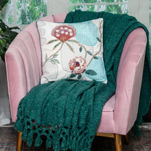 18 X 18 White Zippered 100% Cotton Throw Pillow