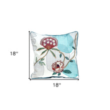 18 X 18 White Zippered 100% Cotton Throw Pillow