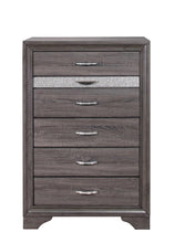 Grey Wood Six Drawer Standard Chest 35