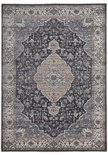 5' X 8' Black Oriental Stain Resistant Area Rug