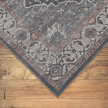 5' X 8' Black Oriental Stain Resistant Area Rug