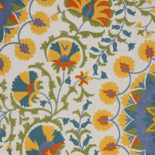 12' X 15' Blue Yellow And White Toile Non Skid Indoor Outdoor Area Rug