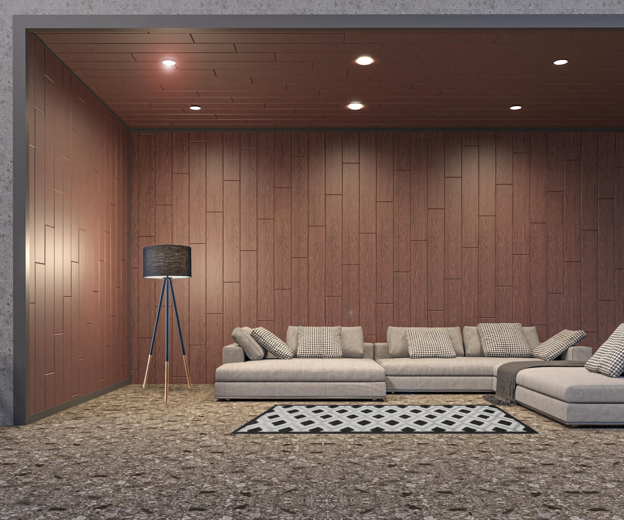 Black And White Gingham Non Skid Indoor Outdoor Runner Rug - 2' X 8'