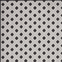 10' X 13' Black And White Gingham Non Skid Indoor Outdoor Area Rug