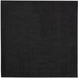 7' X 7' Black Square Non Skid Indoor Outdoor Area Rug