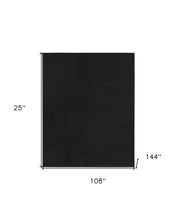 9' X 12' Black Non Skid Indoor Outdoor Area Rug