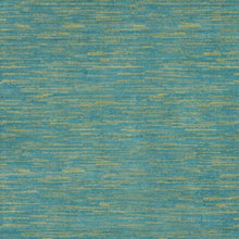 7' X 7' Blue And Green Square Striped Non Skid Indoor Outdoor Area Rug