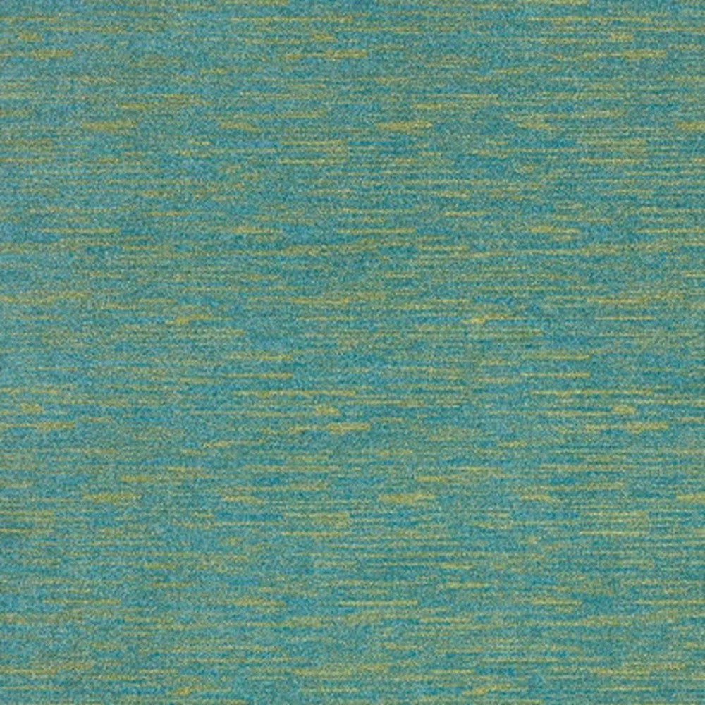 7' X 10' Blue And Green Striped Non Skid Indoor Outdoor Area Rug