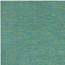 8' X 10' Blue And Green Striped Non Skid Indoor Outdoor Area Rug