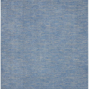 8' X 10' Blue And Grey Striped Non Skid Indoor Outdoor Area Rug