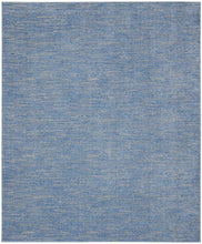 8' X 10' Blue And Grey Striped Non Skid Indoor Outdoor Area Rug