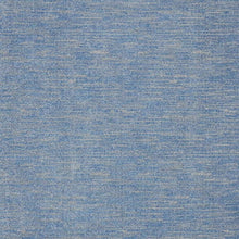 8' X 10' Blue And Grey Striped Non Skid Indoor Outdoor Area Rug