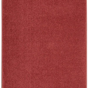2' X 8' Brick Red Non Skid Indoor Outdoor Runner Rug