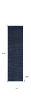 Midnight Blue Non Skid Indoor Outdoor Runner Rug - 2' x 10'