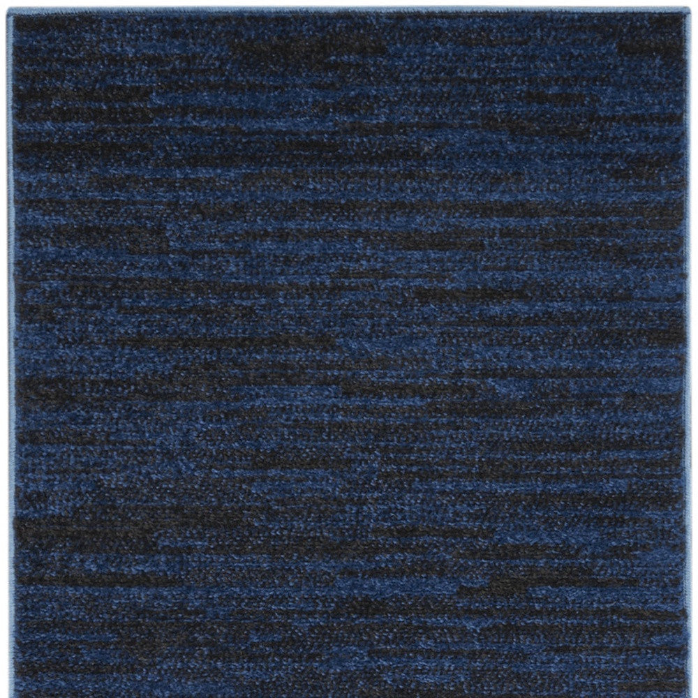 Midnight Blue Non Skid Indoor Outdoor Runner Rug - 2' x 10'