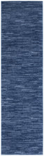 Navy Blue Non Skid Indoor Outdoor Runner Rug - 2' x 10'