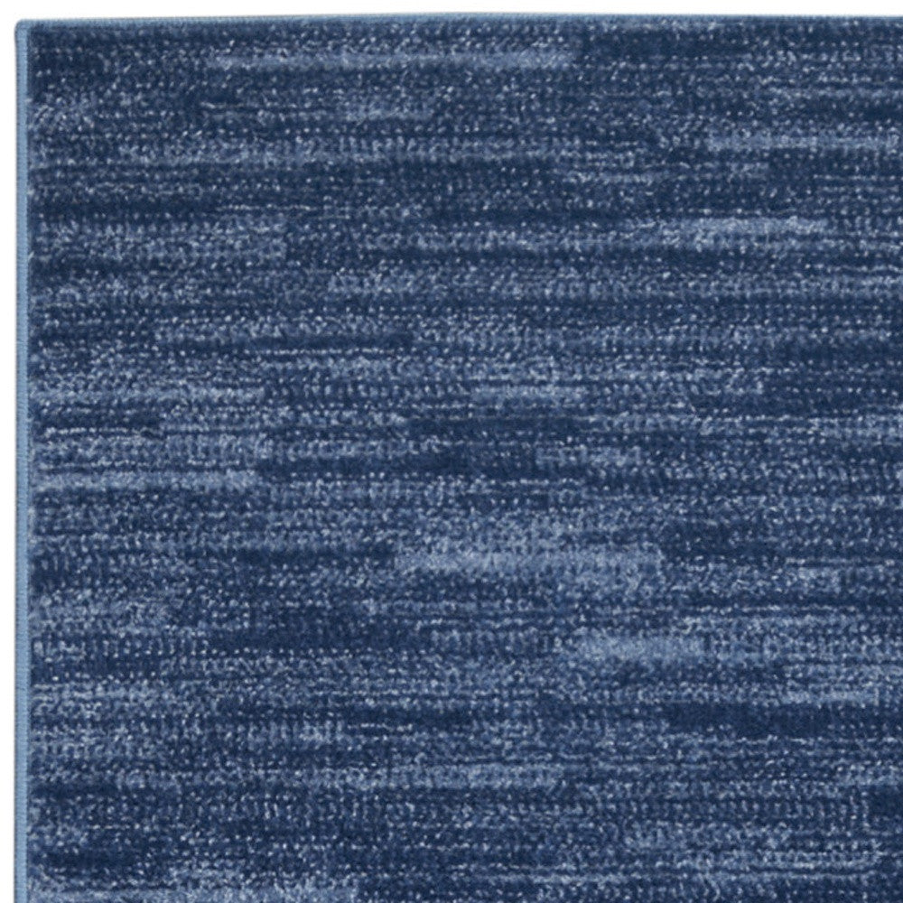 Navy Blue Non Skid Indoor Outdoor Runner Rug - 2' x 10'