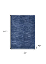 4' X 6' Navy Blue Non Skid Indoor Outdoor Area Rug