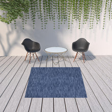 7' X 7' Navy Blue Square Non Skid Indoor Outdoor Area Rug