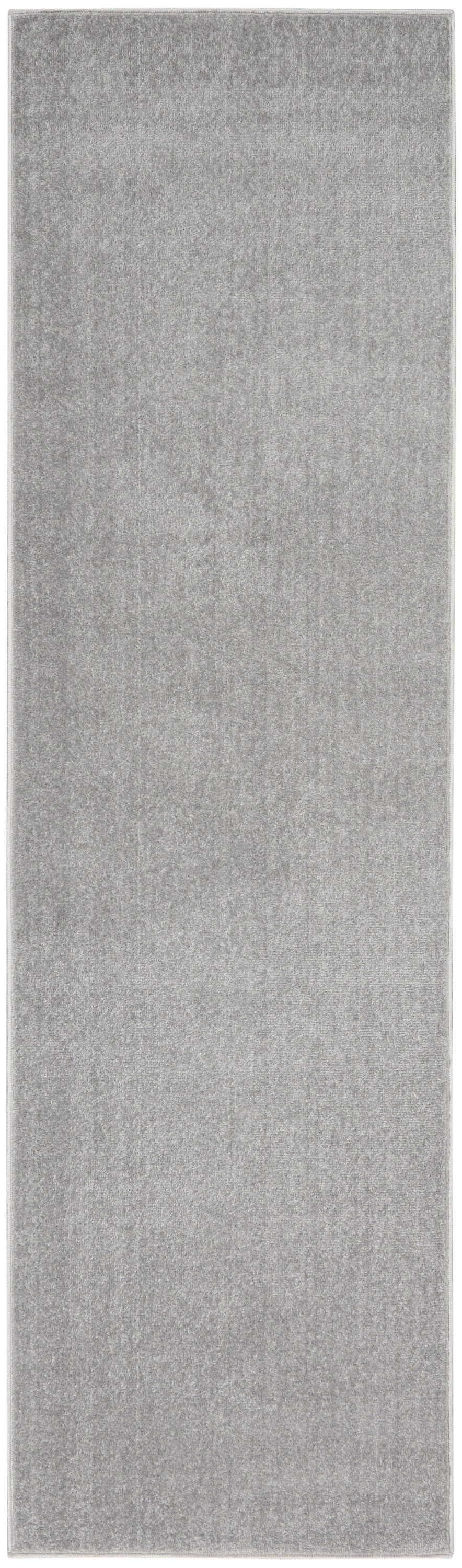 Silver Grey Non Skid Indoor Outdoor Runner Rug 2' X 6'