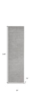Silver Grey Non Skid Indoor Outdoor Runner Rug 2' X 6'