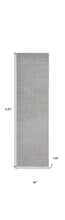 Silver Grey Non Skid Indoor Outdoor Runner Rug 2' X 10'