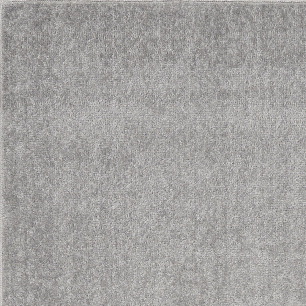 Silver Grey Non Skid Indoor Outdoor Runner Rug 2' X 10'