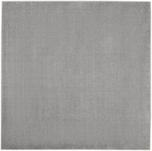 7' X 7' Silver Grey Square Non Skid Indoor Outdoor Area Rug