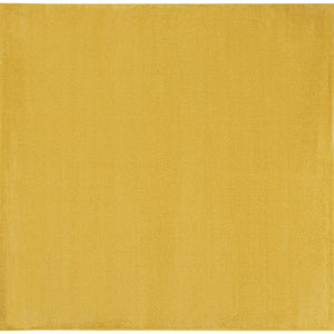7' X 7' Yellow Square Non Skid Indoor Outdoor Area Rug