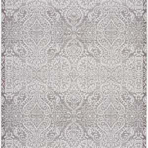 8' X 10' Stone Damask Distressed Washable Area Rug