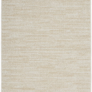 Ivory And Beige Non Skid Indoor Outdoor Runner Rug - 2' X 4'