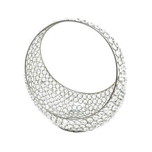 Silver and Faux Crystal Bling Ring Basket 13