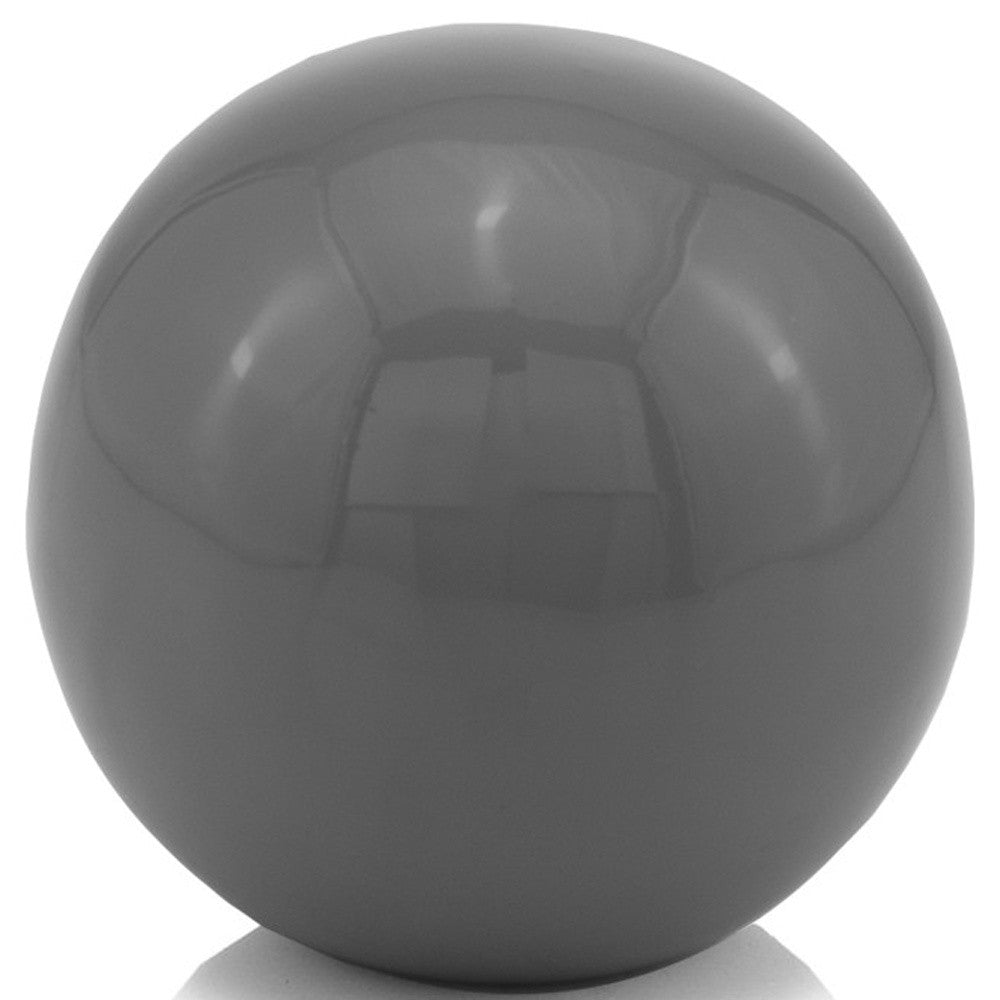 4" Gray Metal Decorative Orb