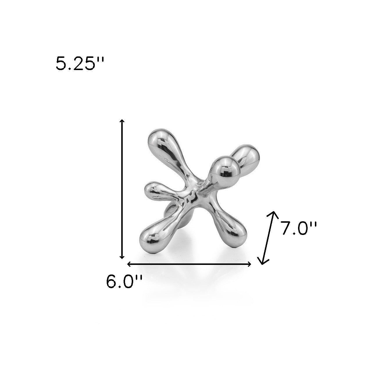 5" Silver Metal Decorative Jack