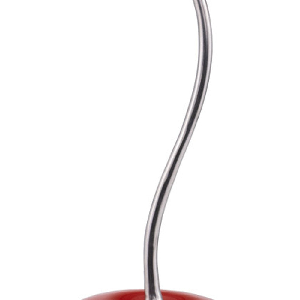 21" Red and Silver Enamel Cherry Sculpture