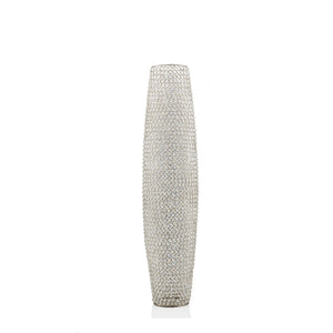 40" Bling Faux Crystal Beads Barrel Floor Vase