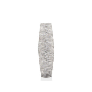 31.5" Bling Faux Crystal Beads Barrel Floor Vase