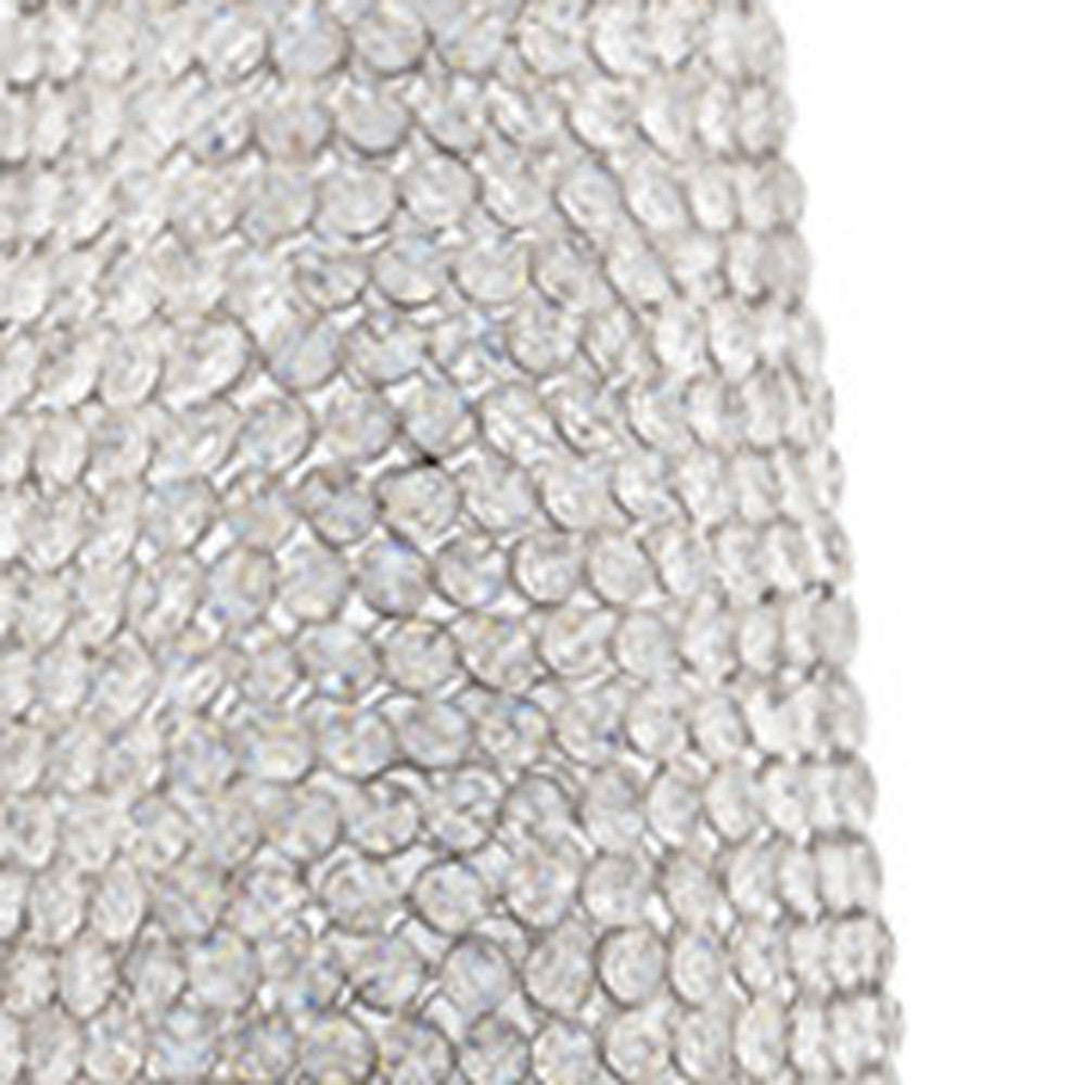 31.5" Bling Faux Crystal Beads Barrel Floor Vase