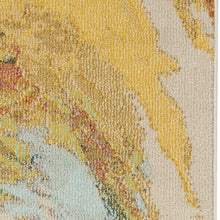 2' X 8' Wave Abstract Power Loom Non Skid Runner Rug