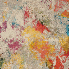 4' X 6' Ivory Abstract Power Loom Non Skid Area Rug