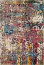 4' X 6' Sunset Abstract Power Loom Non Skid Area Rug