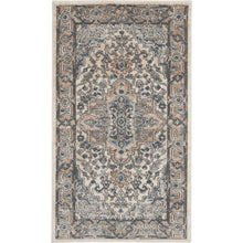 Ivory And Grey Oriental Non Skid Area Rug 2' X 4'