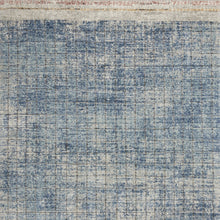 5' X 7' Blue Abstract Power Loom Distressed Non Skid Area Rug