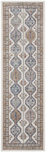 2' X 8' Grey Southwestern Power Loom Non Skid Runner Rug