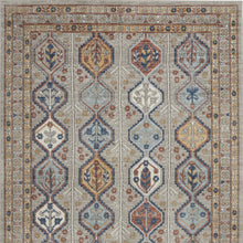 5' X 7' Grey Southwestern Power Loom Non Skid Area Rug