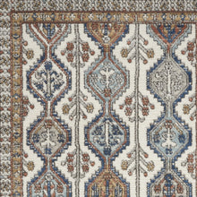 3' X 5' Ivory Southwestern Power Loom Non Skid Area Rug