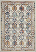 5' X 7' Ivory Southwestern Power Loom Non Skid Area Rug